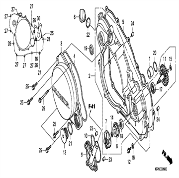 Gasket, clutch cover, 11352-KRN-A41 , Honda